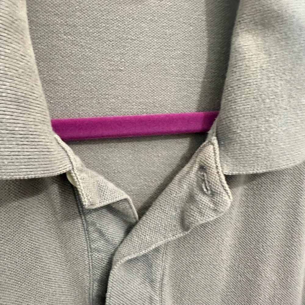 Polo Ralph Lauren Mens Polo Shirt XL Vintage 90s Grey Cotton Pique Preppy Golf